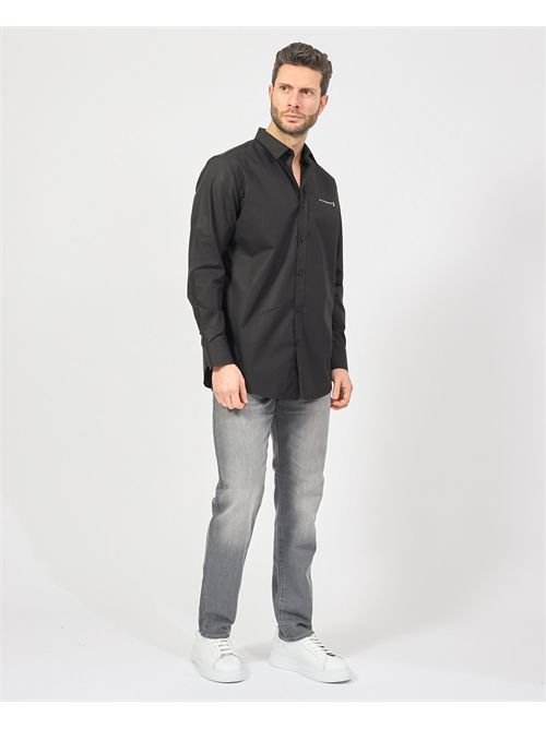 Chemise Richmond X pour homme avec logo sur la poitrine RICHMOND X | UMP25340CABLACK